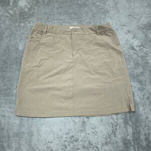 Tilley Womens Beige Skort With Built-In Shorts Size L Lightweight a1529